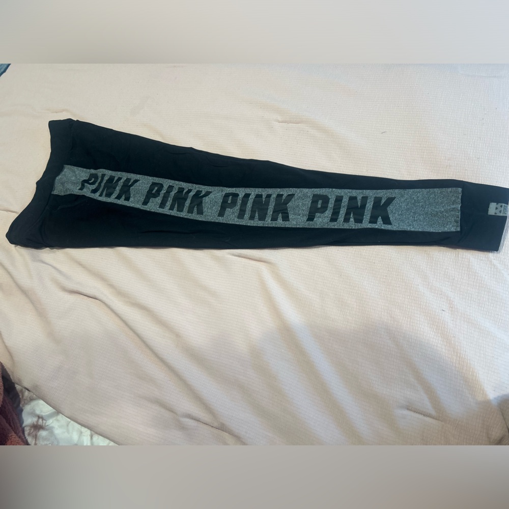 Victoria Secret Pink Black and Gray Leggings